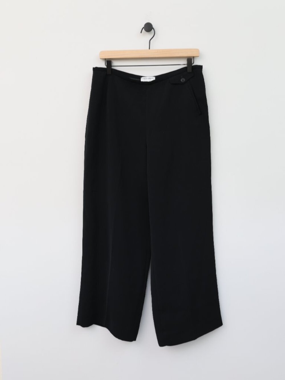 Giorgio Armani Black Wide Leg Trousers - Picture 2 of 4